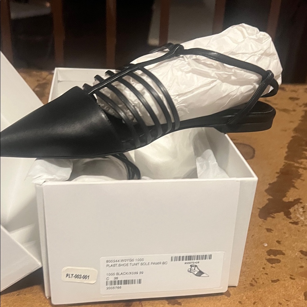 Stella McCartney Black Strappy Flats